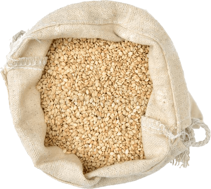 sesame seeds jute bag