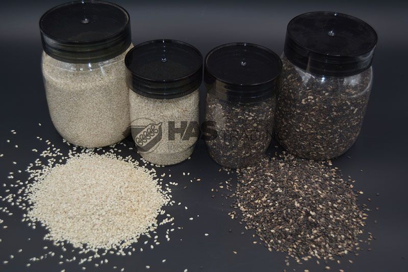 pakistani sesame seeds mills - image of hulled sesame seeds and black sesame seeds from Pakistan